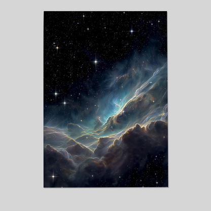 Galaxy Wall Art Print – Cosmic Nebula Cloud Poster
