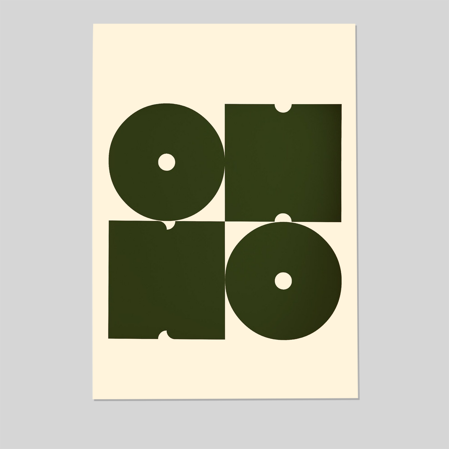 OH NO Poster Green Retro Typography Print Funny Wall Art Modern Minimalist Home Decor
