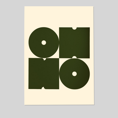 OH NO Poster Green Retro Typography Print Funny Wall Art Modern Minimalist Home Decor