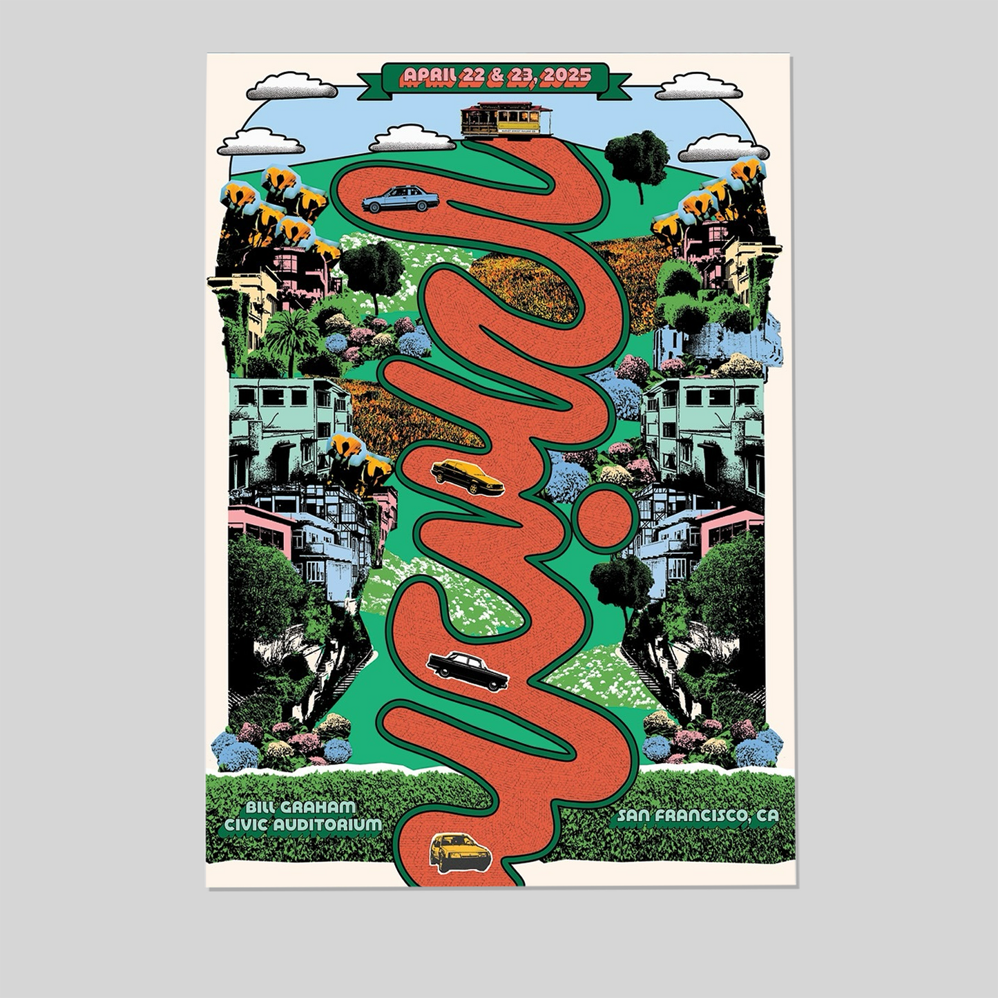 Phish in San Francisco, CA on Apr 22-23, 2025 Tour Poster Size 24''x36''