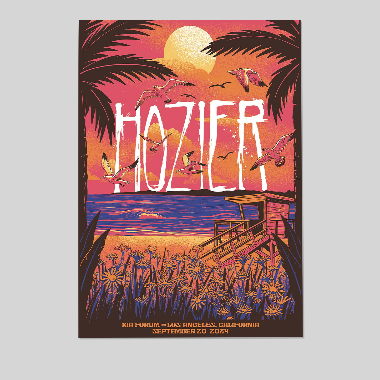 Music Poster Hozier Los Angeles September 20 Show Poster Size 24''x36''