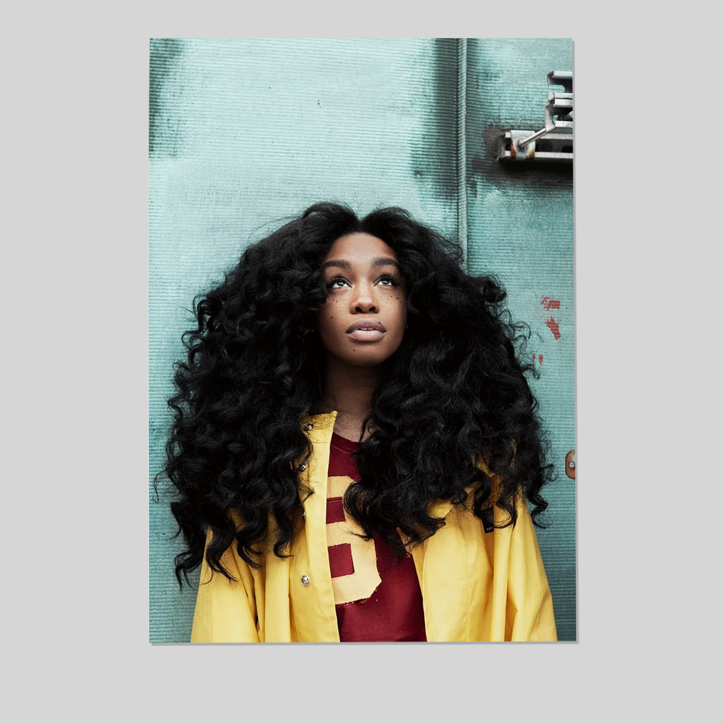 Woman with Curly Hair Poster, One Sheet Wall Size 24''x36''