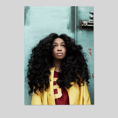 Woman with Curly Hair Poster, One Sheet Wall Size 24''x36''