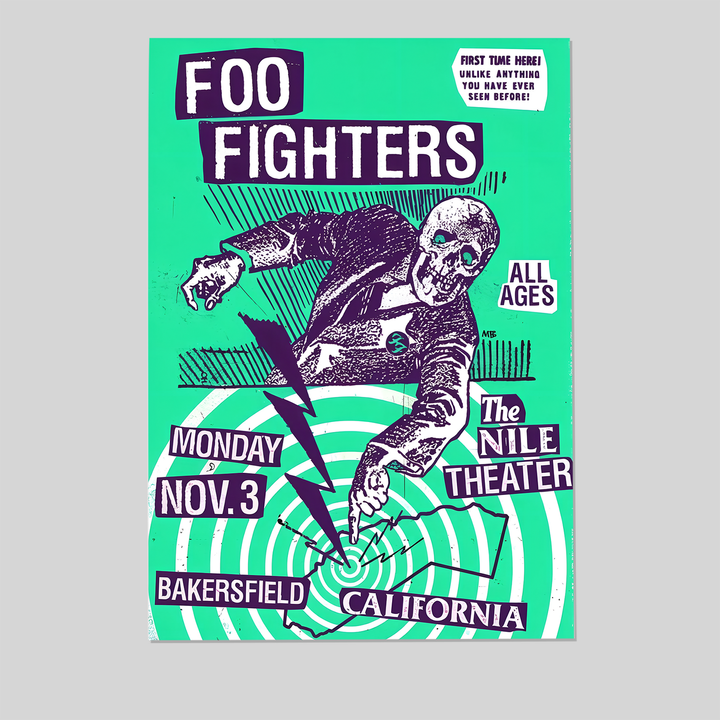 Foo Fighters Bakersfield CA Nov 3 2025 Poster Size 24''x36''