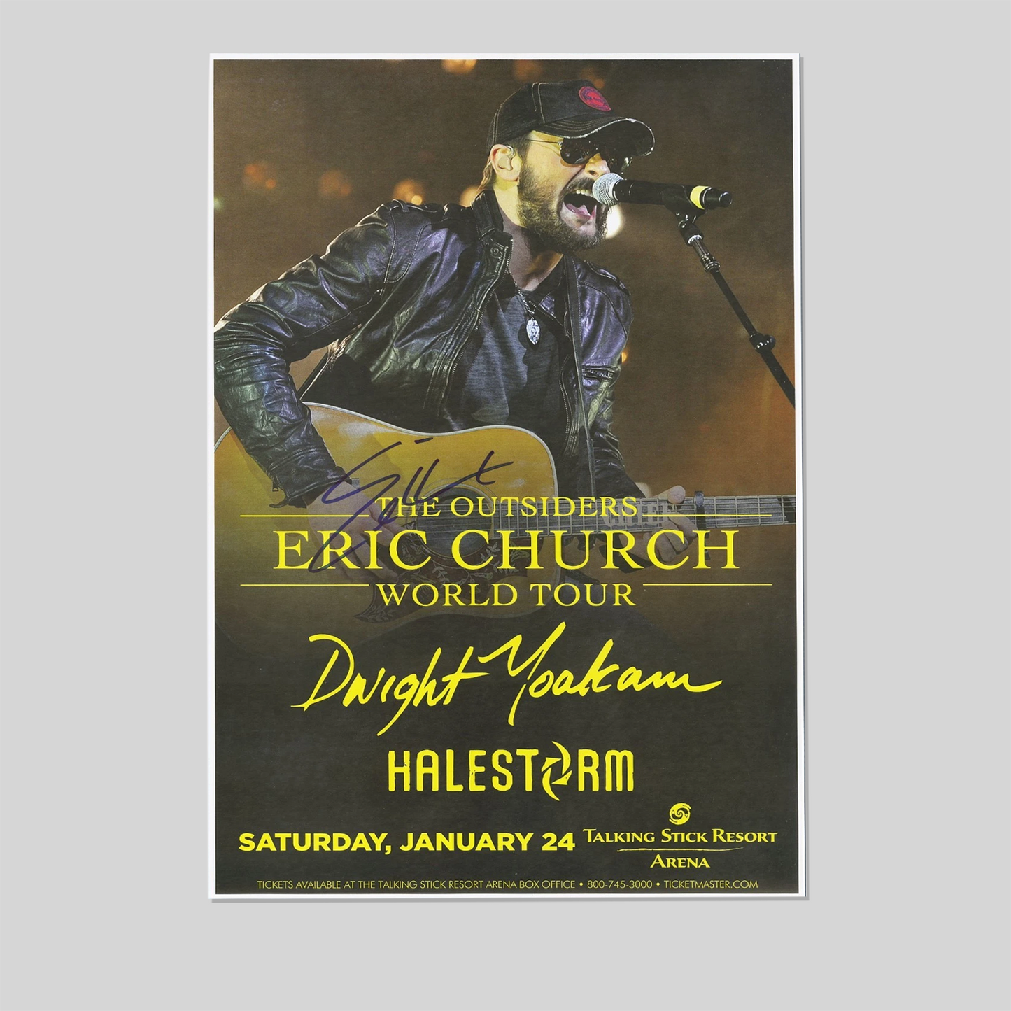 Eric Church signed, autographed concert poster Size 24''x36''