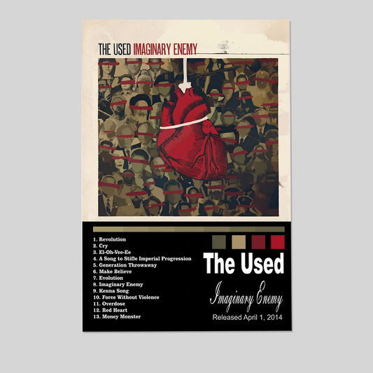 The Used - Imaginary Enemy Album Art Poster, One Sheet Wall Size 24''x36''