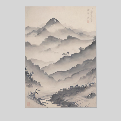 Transitional Landscape, Passage II Wall Art Print, Conceptual Digital Poster