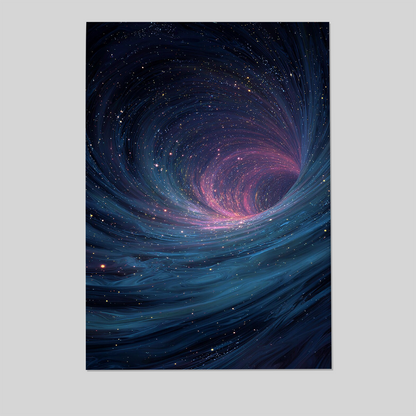 Wormhole Poster, Space Tunnel Print, Theoretical Physics Art, Digital Sci-Fi Decor