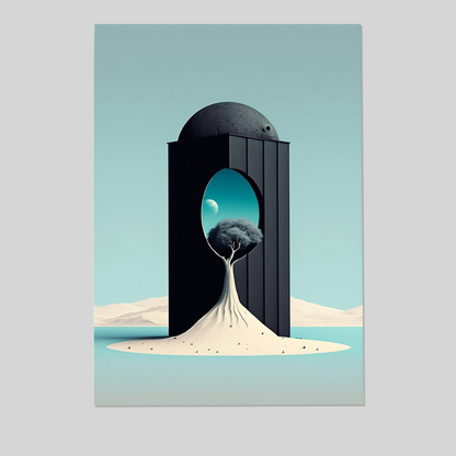 Abstract Dreamscape: Captivating Surreal Poster | Artistic Surrealism Print | Intriguing Wall Art Decor | Whimsical Landscape Illustration