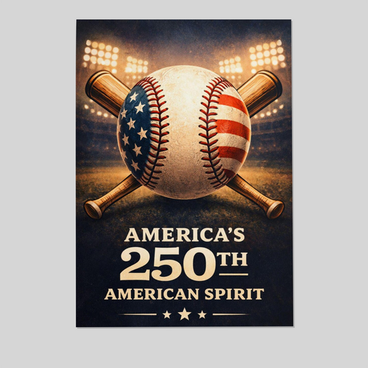 America 250 (1776–2026) Art Deco Poster – Elegant Patriotic Independence Print