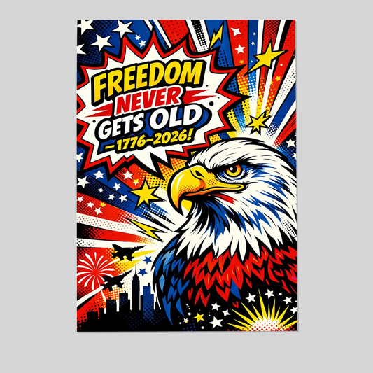 America 250 Wall Art, Patriotic Wall Decor, 4th of July Wall Art, Stars and Stripes Poster, 250th Anniversary America Print #1
