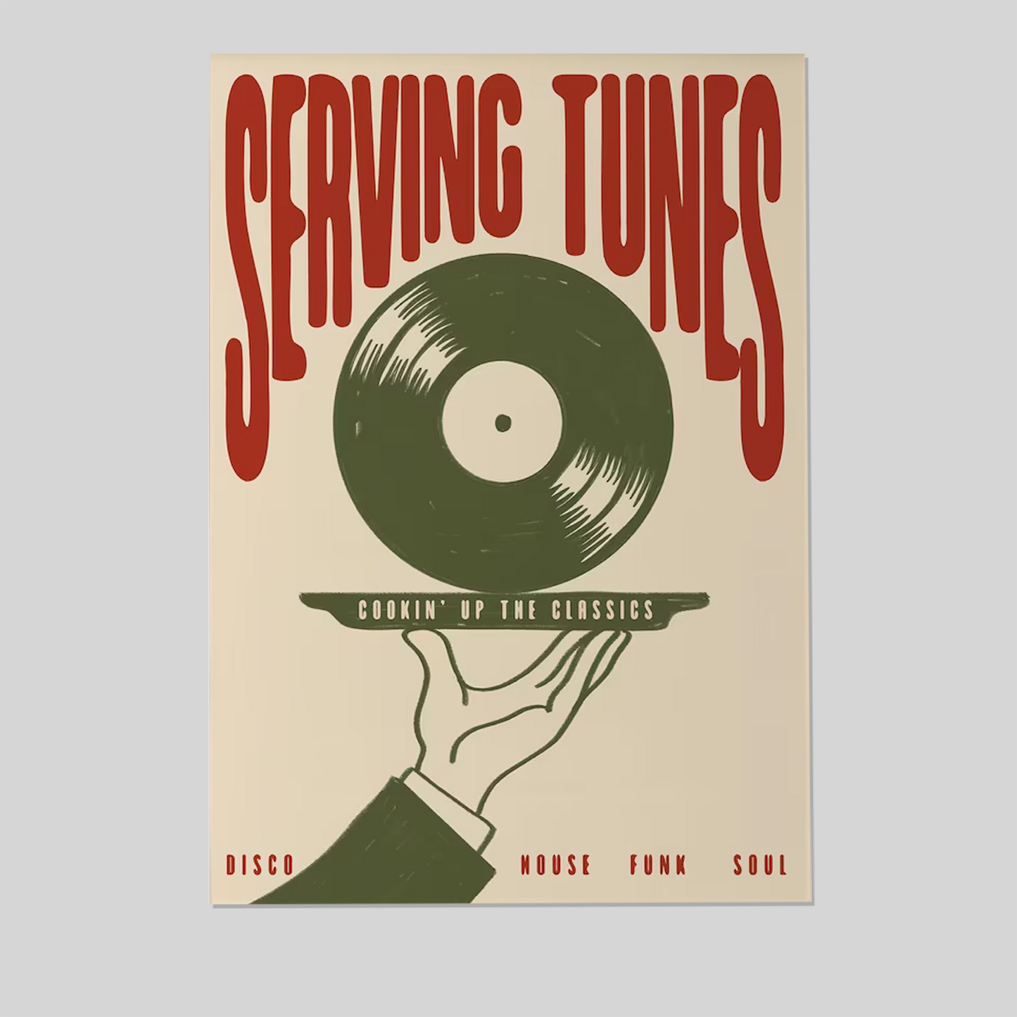 Music Poster- Serving Tunes Poster Size 24''x36''