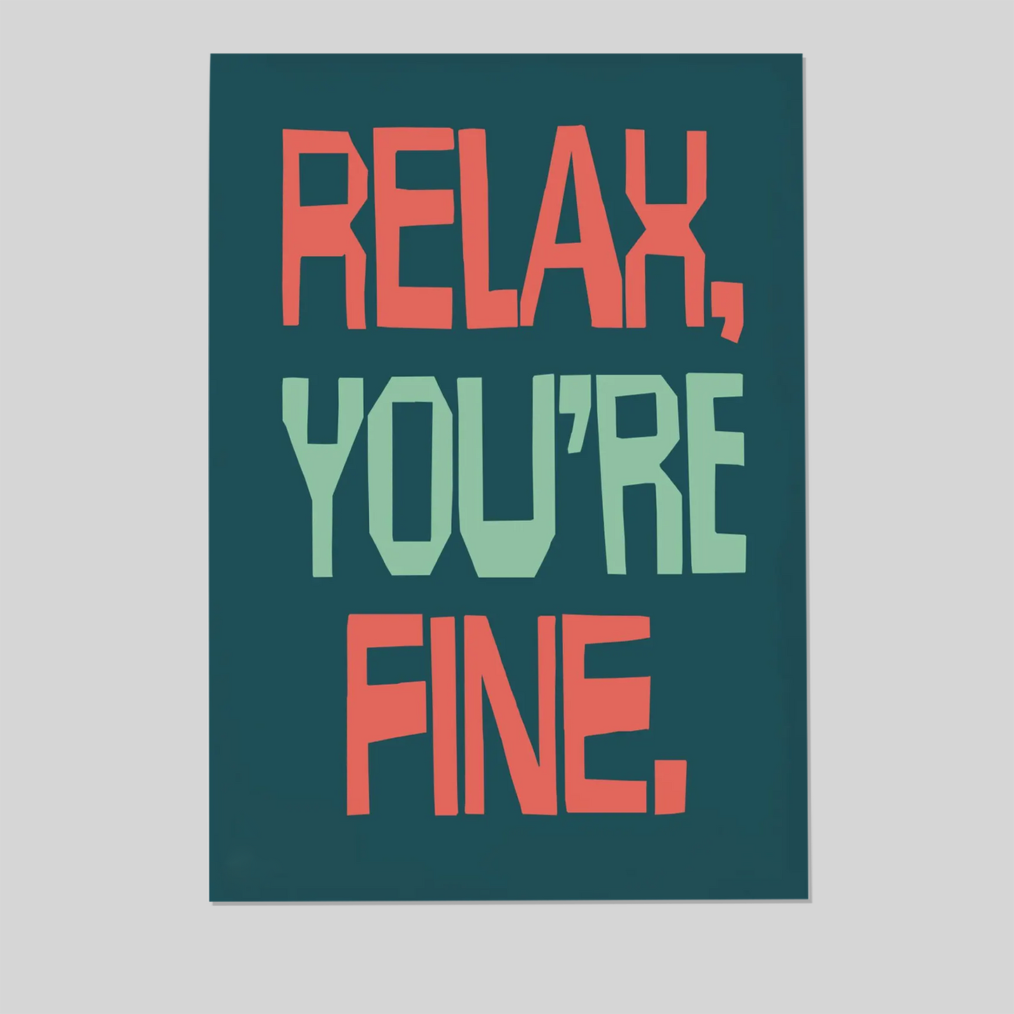 Modern Typography Poster Trendy Humorous Wall Art, Typographic Aesthetic Decor for Home