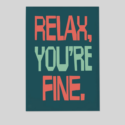 Modern Typography Poster Trendy Humorous Wall Art, Typographic Aesthetic Decor for Home