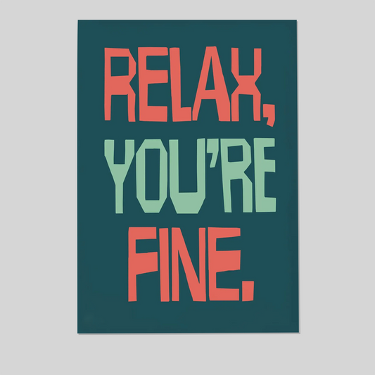 Modern Typography Poster Trendy Humorous Wall Art, Typographic Aesthetic Decor for Home