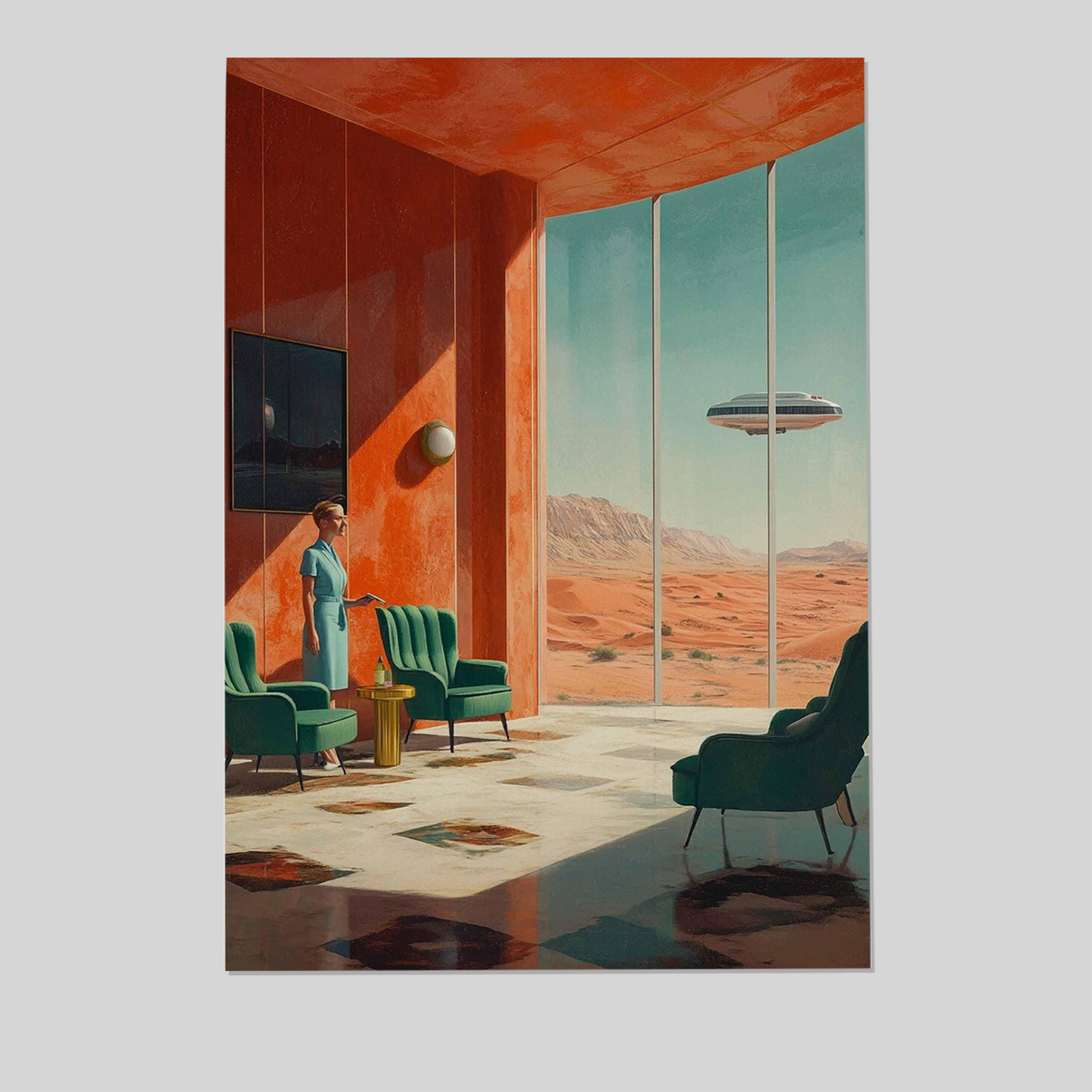 Retro Sci-Fi Poster, 70s Surreal Cosmic Decor, Futuristic Space Poster, Space Artwork for Bedroom