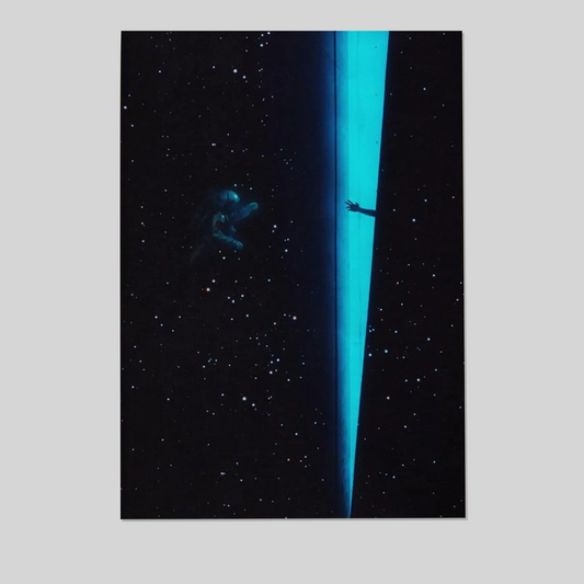 Event Horizon Space Art Poster: Retro Futurism, Astronaut Artwork