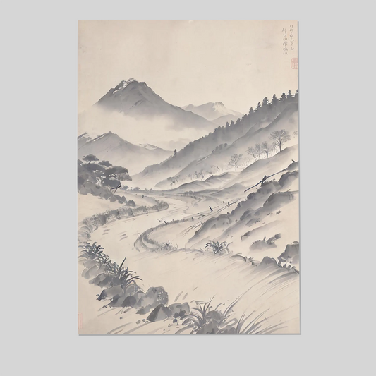 Transitional Landscape, Passage III Wall Art Print, Conceptual Digital Poster