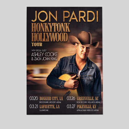 Jon Pardi Honkytonk Hollywood Tour Size 24''x36''