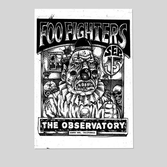 Music Poster Foo Fighters The Observatory Santa Ana, CA 92704 Size 24''x36''