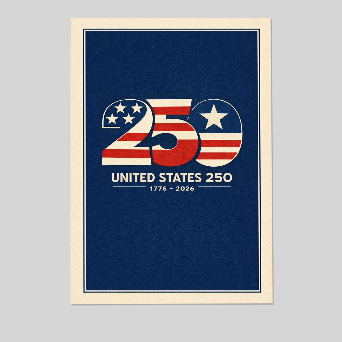 United States Semiquincentennial Poster - Liberty Bell & Independence Hall Wall Art for 250th Anniversary