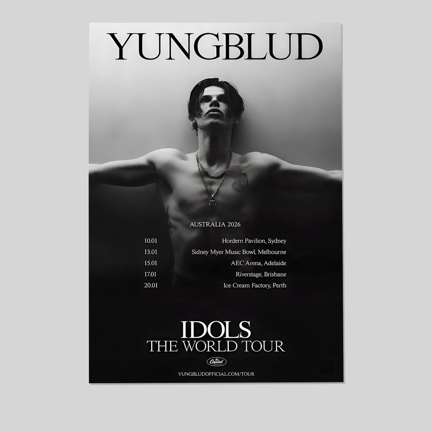 YUNGBLUD the IDOLS world 2026 Australia Size 24''x36''