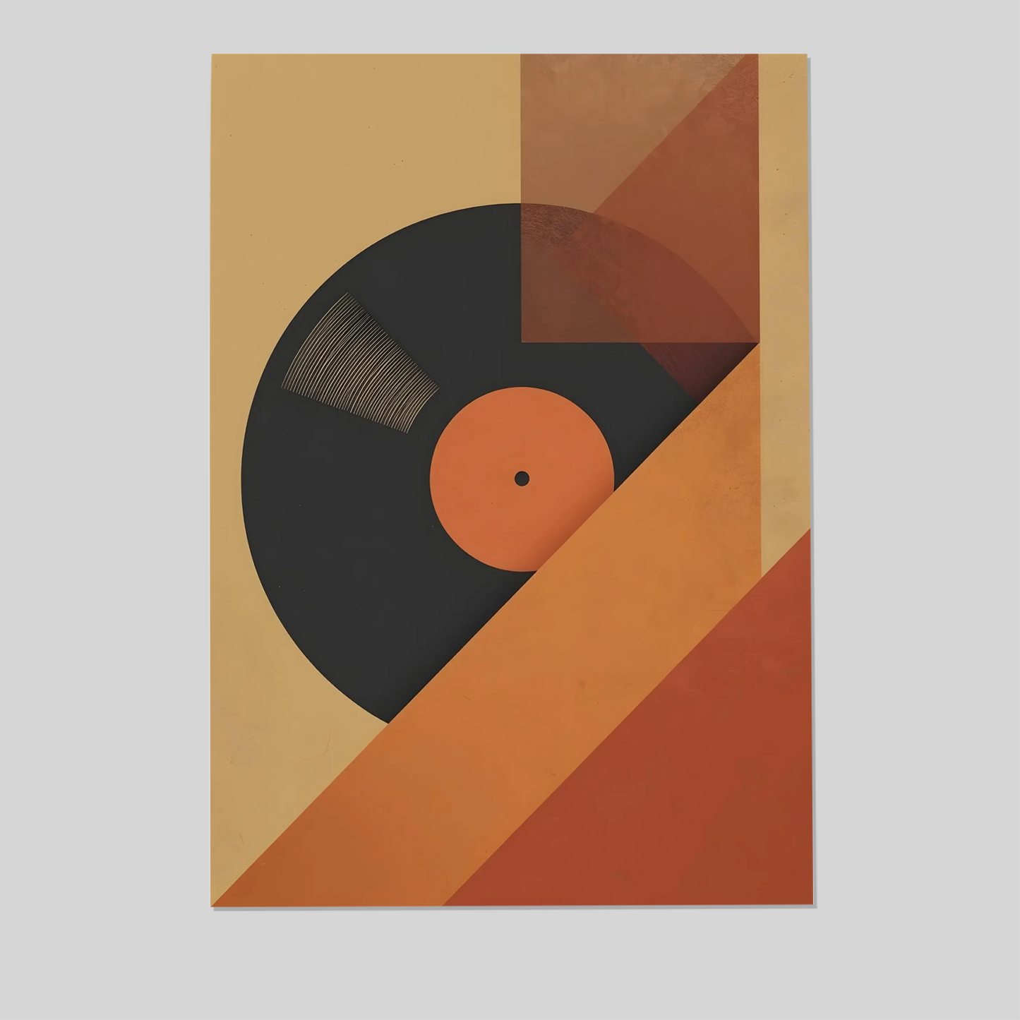 Mid Century Vinyl Record Wall Art Printable | Modern Groove