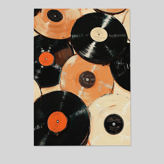 Vintage Record Eclectic Wall Art, Trendy Art, Retro Printable, Eccentric Prints, Music Poster