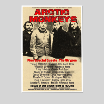 Music Poster- Arctic Monkeys The Strypes 2013 Tour Poster Size 24''x36''