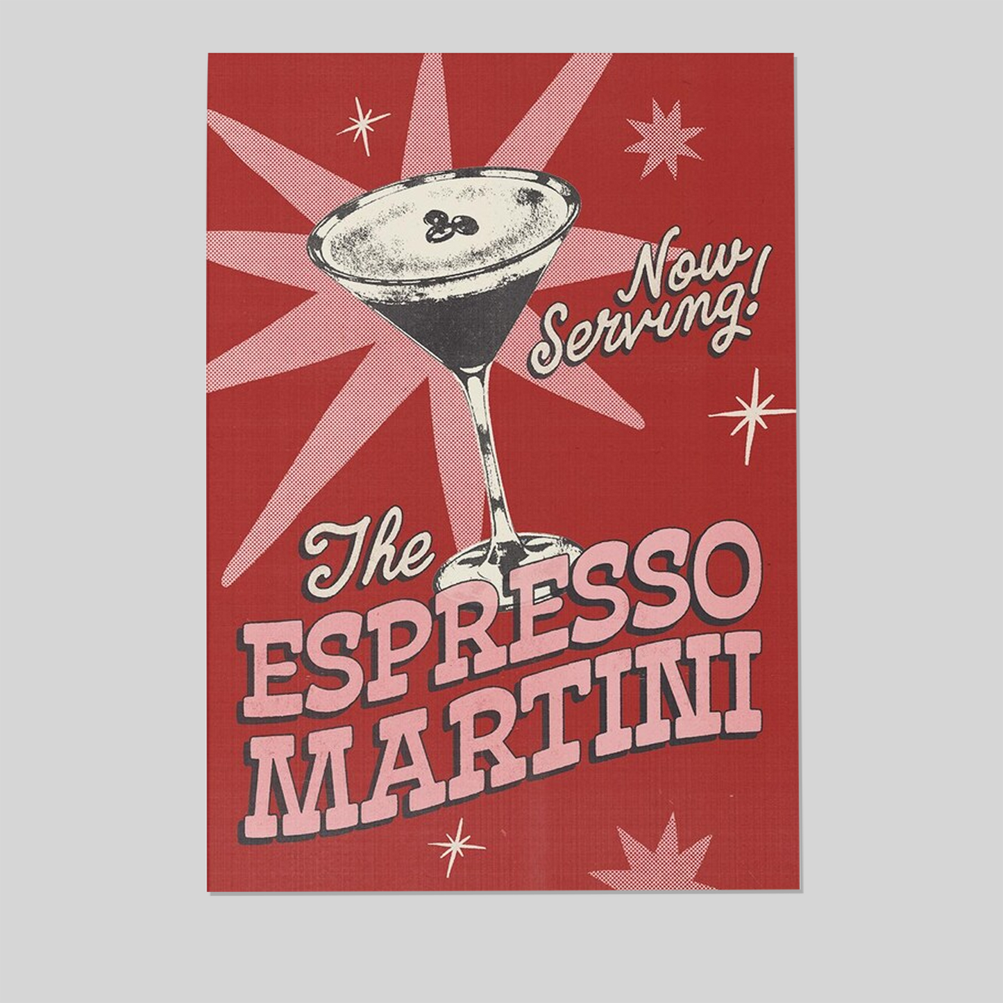Espresso Martini Print - Retro Kitchen Wall Art - Cocktails Art - Hot Girl Wall Decor