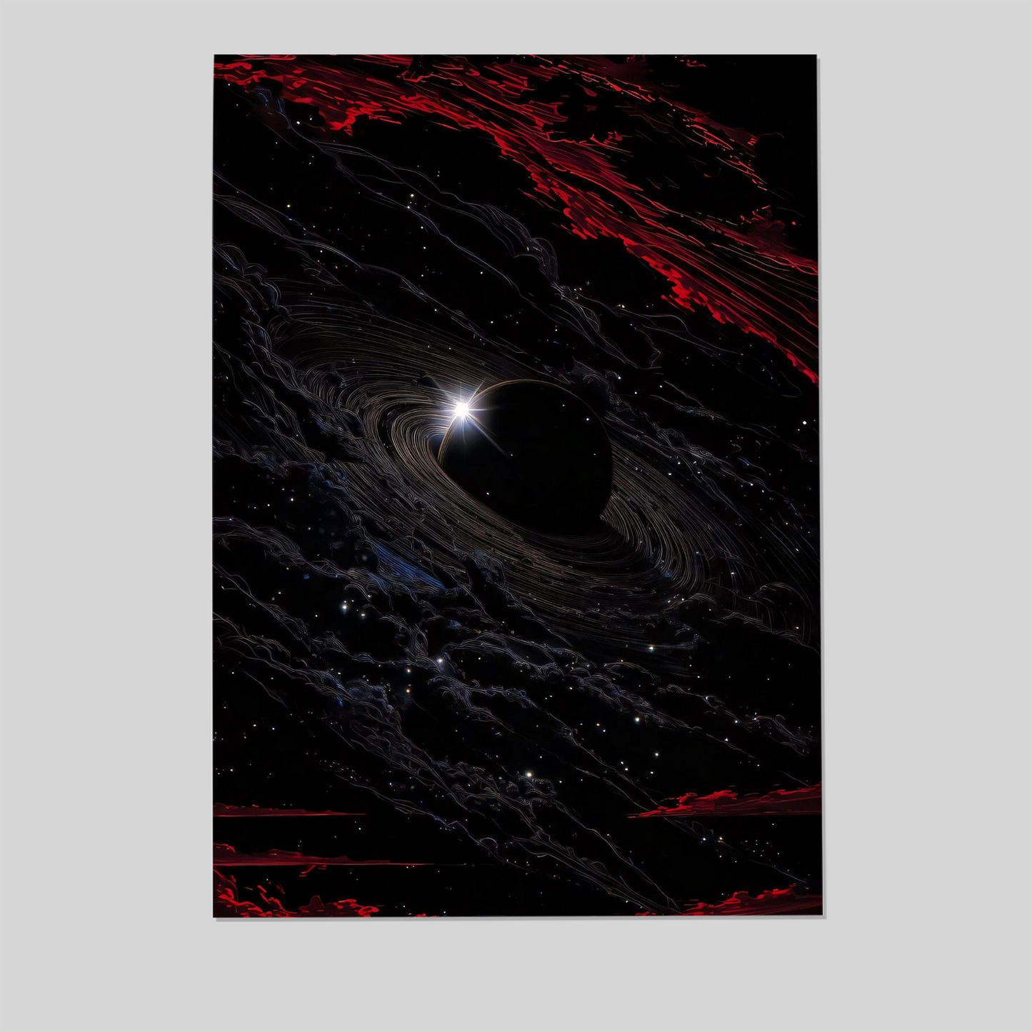Black Hole Framed Poster, Deep Space Giclée Art Print