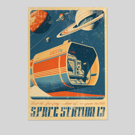 Retro Futuristic Sci-Fi Space Part 5 Wall Poster