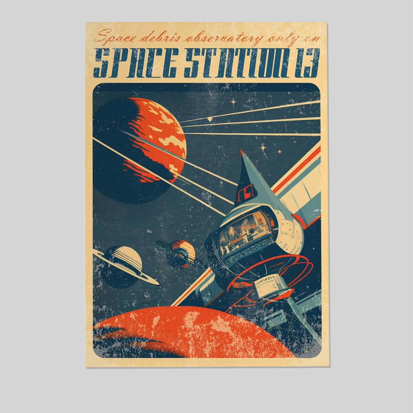Retro Futuristic Sci-Fi Space Part 2 Wall Poster
