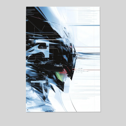 Futuristic Mecha Poster, Cyberpunk Art Print, Sci-Fi Wall Art