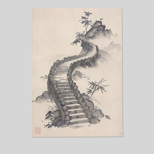 Vertical Landscape, Passage V Wall Art Print, Conceptual Digital Poster