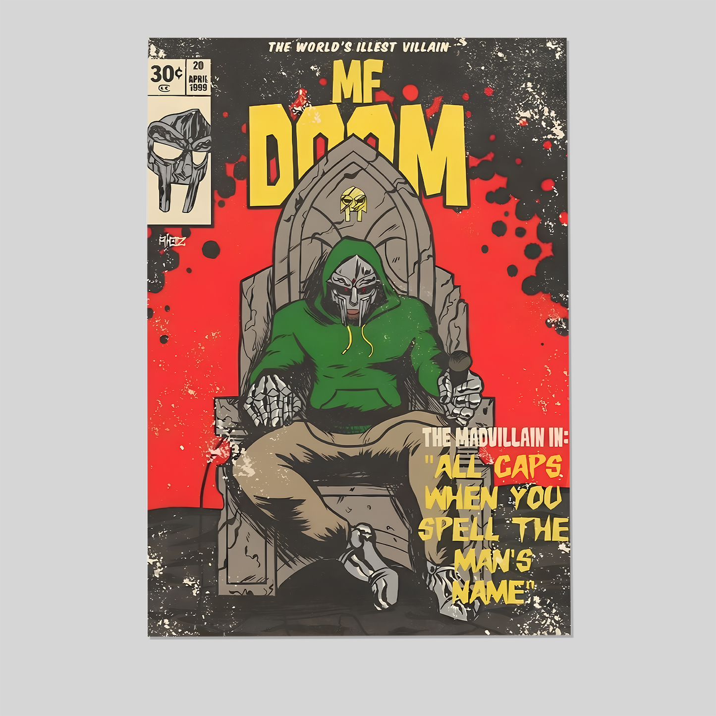 MF DOOM Poster Hip-hop Rapper Poster Art Bedroom Decor Size 24''x36''