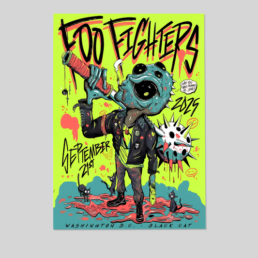 Music Poster Foo Fighters Washington DC Poster September 21 2025 Black Cat Show Size 24''x36''