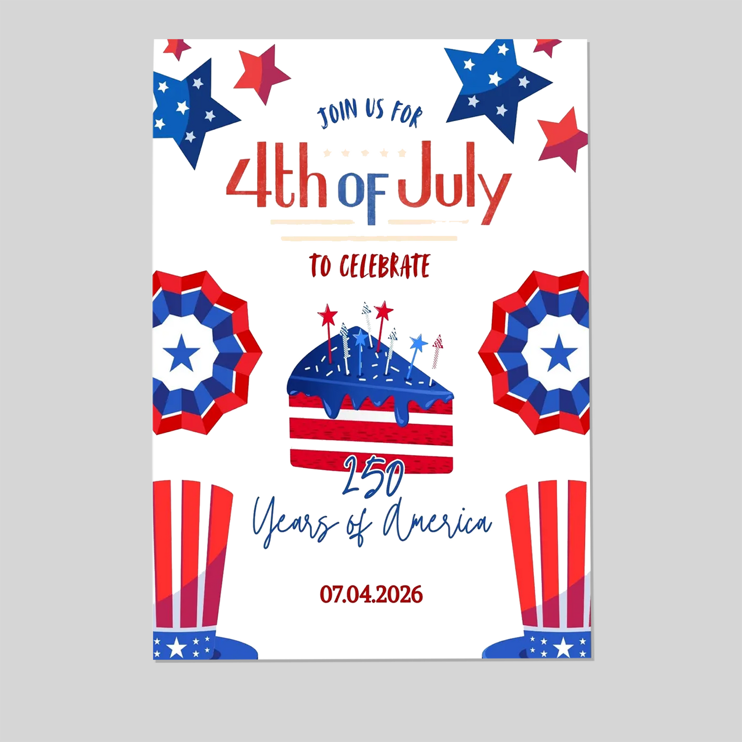 America 250 Poster Patriotic Vintage Wall Art Semiquincentennial