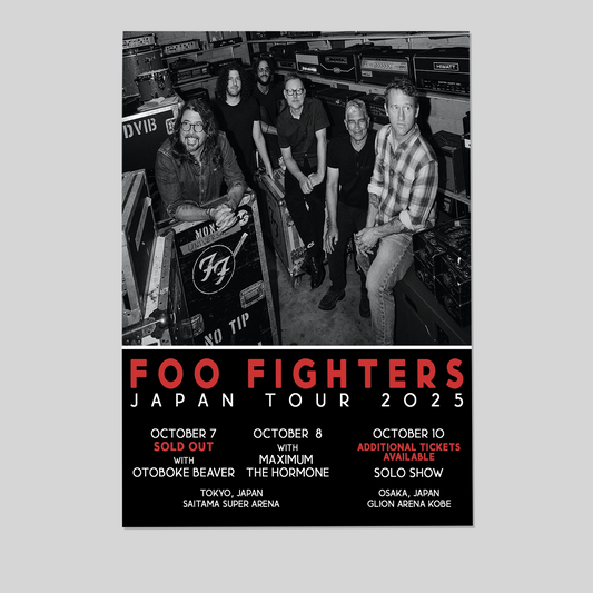 Foo Fighters Japan Tour 2025 Poster Size 24''x36''