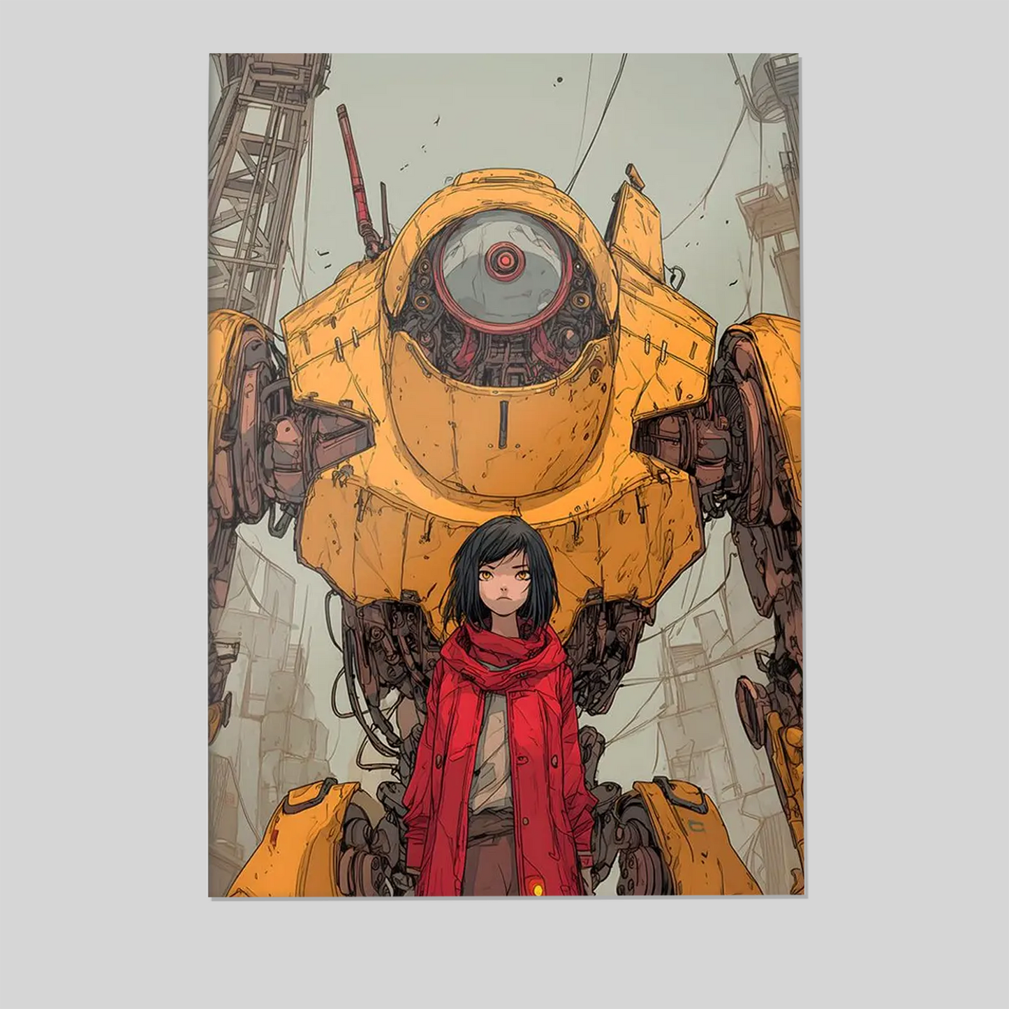 Mecha Poster: Cyberpunk Sci-Fi Art