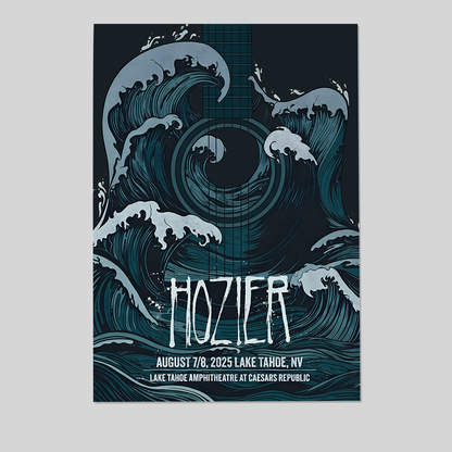 Music Poster Hozier Lake Tahoe August 7 & 8 Show Poster Tour 2025 Size 24''x36''