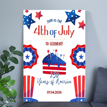 America 250 Poster Patriotic Vintage Wall Art Semiquincentennial