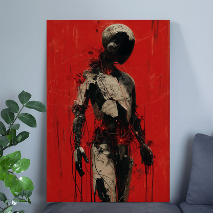Dystopian Robot Wall Art - Industrial Sci Fi Poster