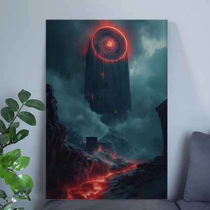 Dark Sci Fi Monolith Wall Art - Futuristic Dystopian Poster