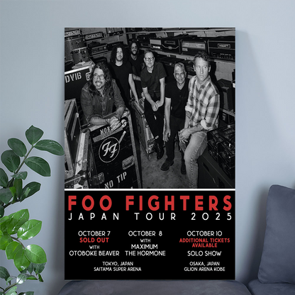 Foo Fighters Japan Tour 2025 Poster Size 24''x36''