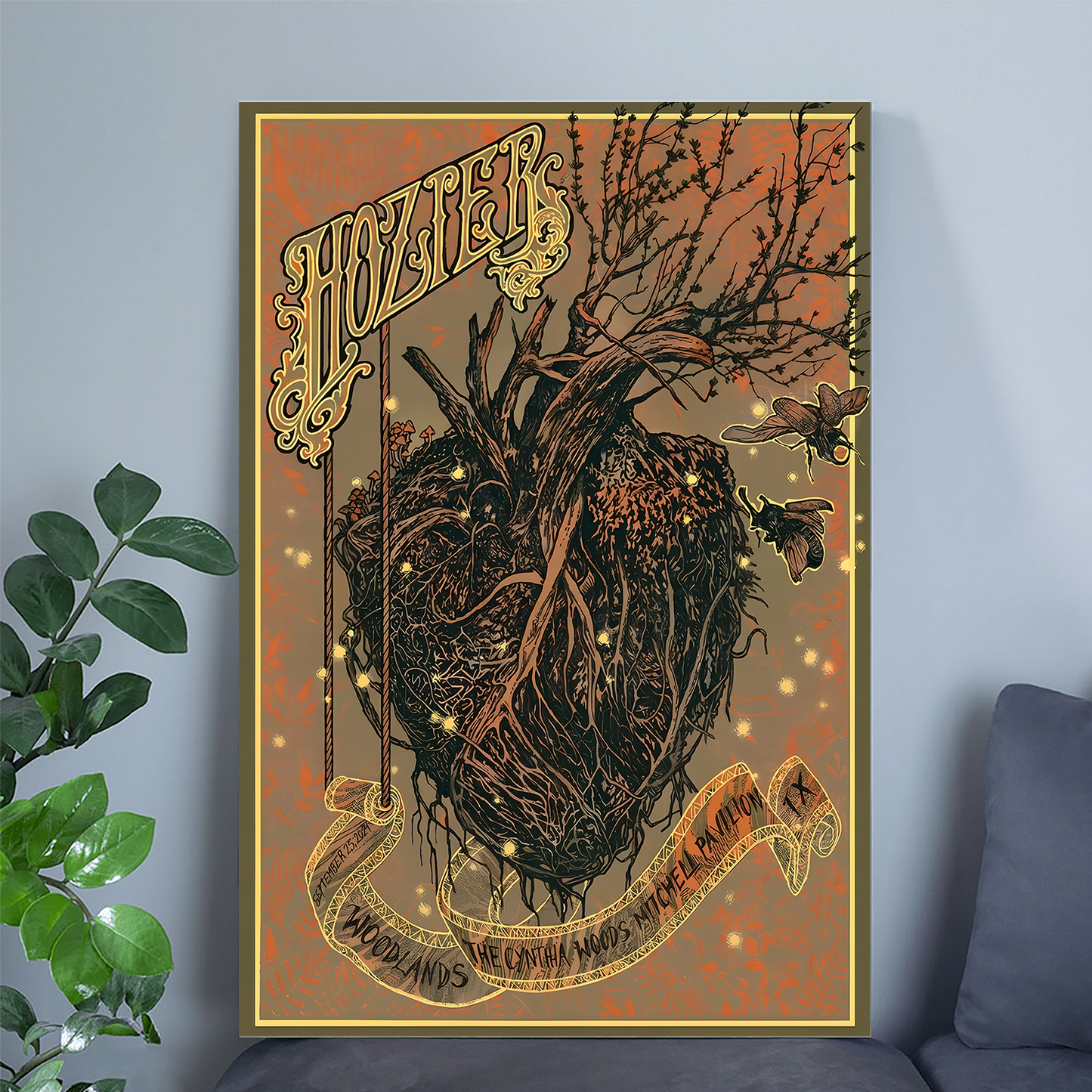 Music Poster  HozierThe Woodlands September 25 Show Tour 2025 Size 24''x36''