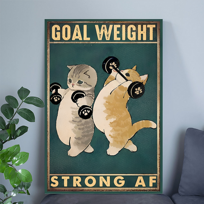 Home Decor- Cat Gym Room Art Poster, One Sheet Wall Size 24''x36''