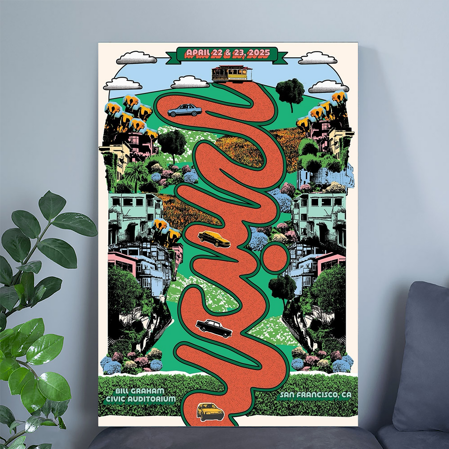 Phish in San Francisco, CA on Apr 22-23, 2025 Tour Poster Size 24''x36''