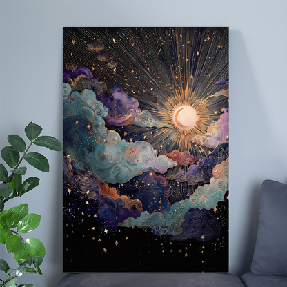 Sun and Moon Poster | Cosmic Boho Decor