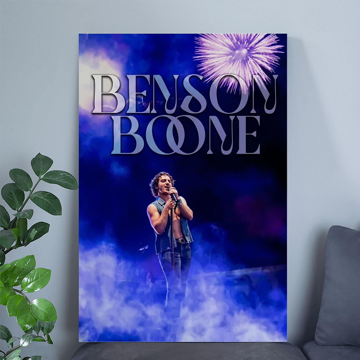 Benson Boone Concert Poster Midnight Mist Aesthetic Music Fan Wall, One Sheet Wall Size 24''x36''